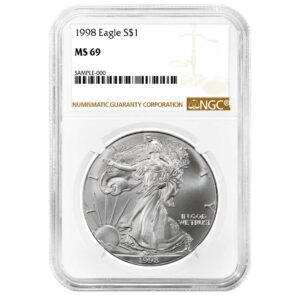 1998 American Silver Eagle NGC MS69