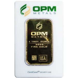 1-oz OPM Metals Gold Bar .9999 Fine Sealed In Assay