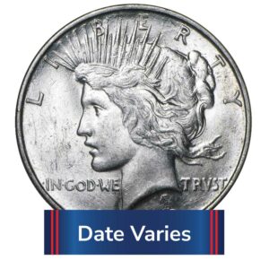 1922-1935 $1 Peace Silver Dollar AU