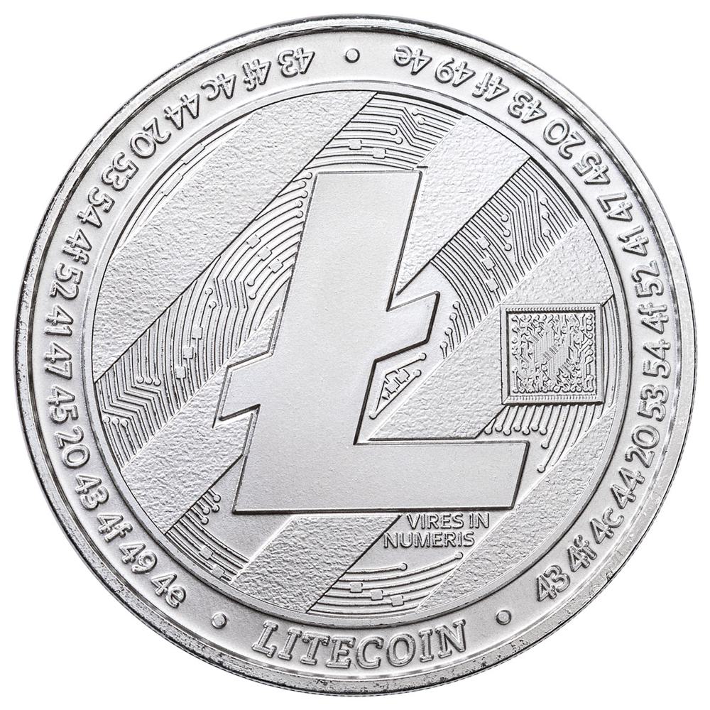 2020 Republic of Chad 5,000 CFA 1 oz Silver Litecoin Coin GEM BU