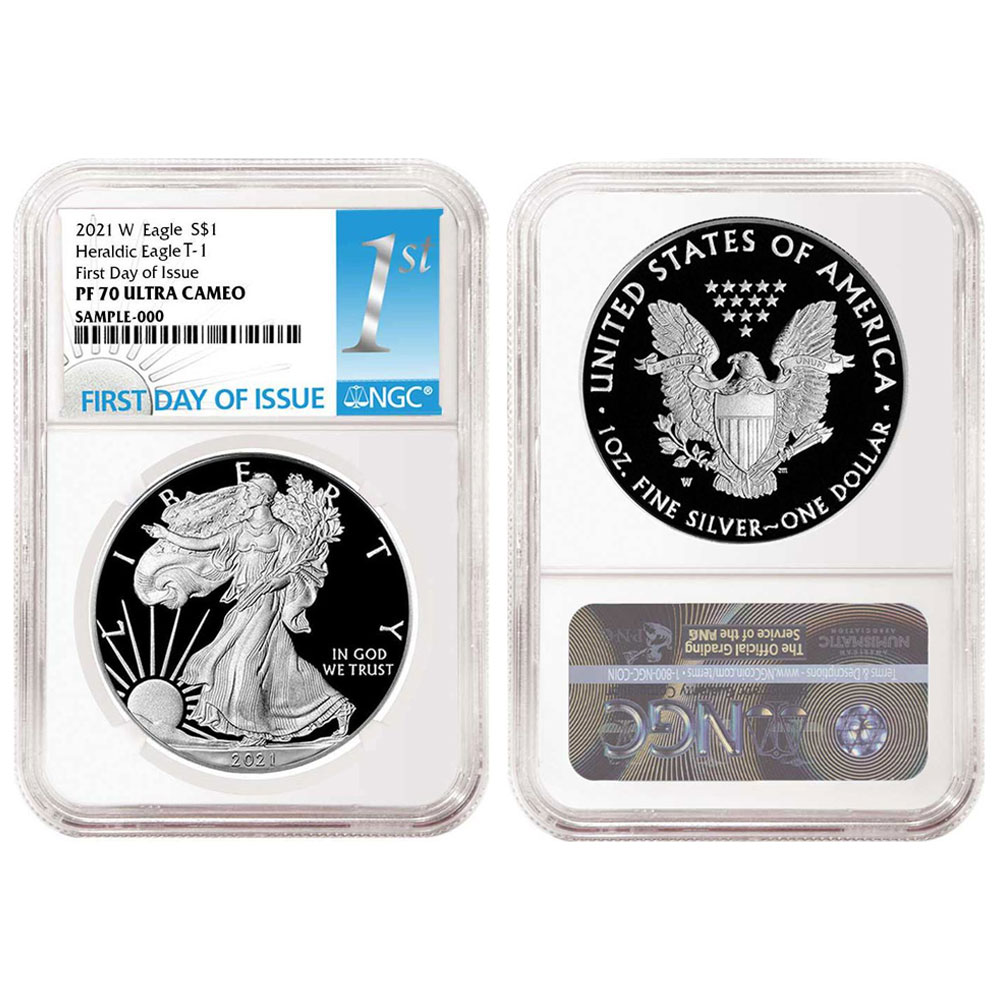 2021-W Silver Type 1 Proof American Eagle NGC PF70 UC FDI First