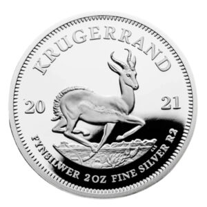 South Africa 2021 2-oz Silver Krugerrand Proof R2 Coin