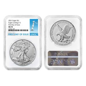 2021年 アメリカン・シルバー・イーグル（タイプ1） MS-70 PCGS 2021