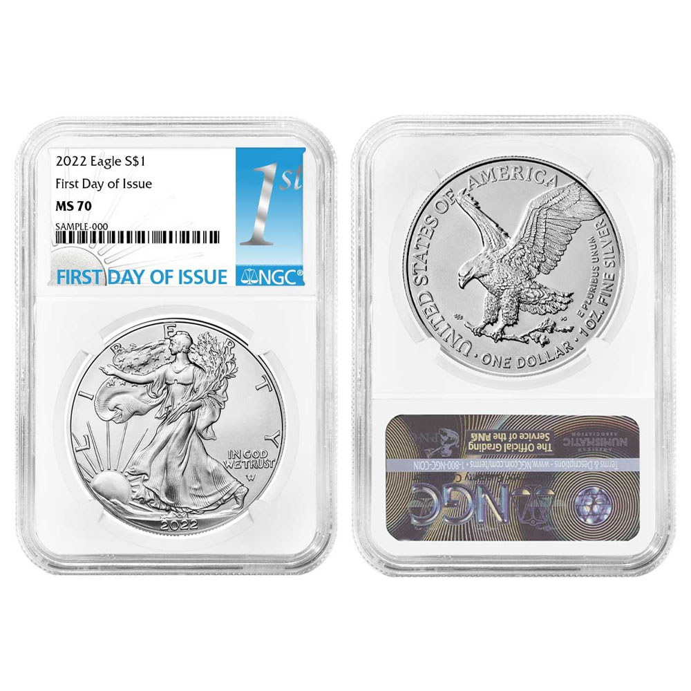 2022 $1 American Silver Eagle NGC MS70 FDI
