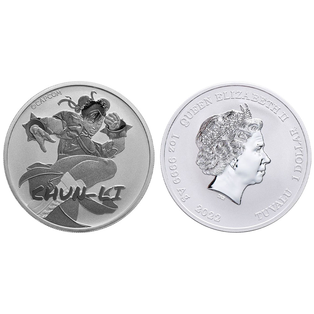 ツバル 1ドル銀貨 2022年 1オンス チュン・リー ストリートファイター