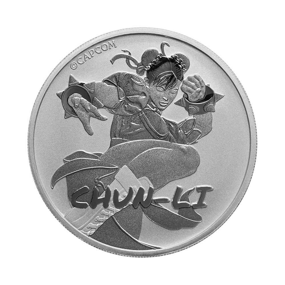 ツバル 1ドル銀貨 2020年 1オンス銀貨 チュン・リー ストリートファイター 2022 Tuvalu Street Fighter Chun Li 1-oz Silver $1 Coin Brilliant