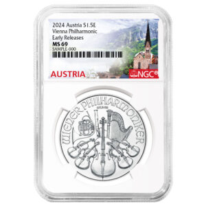 2024 1.50 Euro Silver Austrian Philharmonic NGC MS69 ER Austria Label
