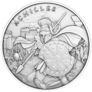 1-oz Achilles Design .999 Fine Silver Round