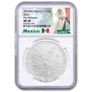 Mexico 2023 1 oz Silver Libertad NGC MS70 FR Mexico label