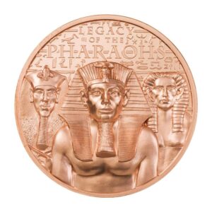 2022 Cook Islands Legacy of the Pharaohs Ultra High Relief Coin Copper Proof Like $1 Coin