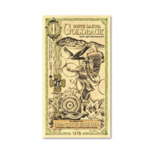 2023 1 Aurum South Dakota Goldback Gold Foil Note
