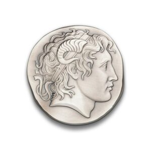 Argentia 5-oz Silver Herakles Art Round Ultra-High Relief Matte BU