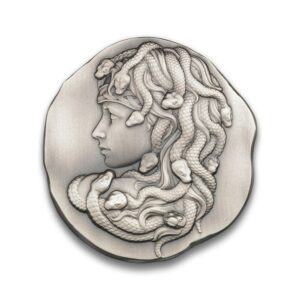 Argentia 10-oz Silver Medusa Art Round Ultra-High Relief Matte BU