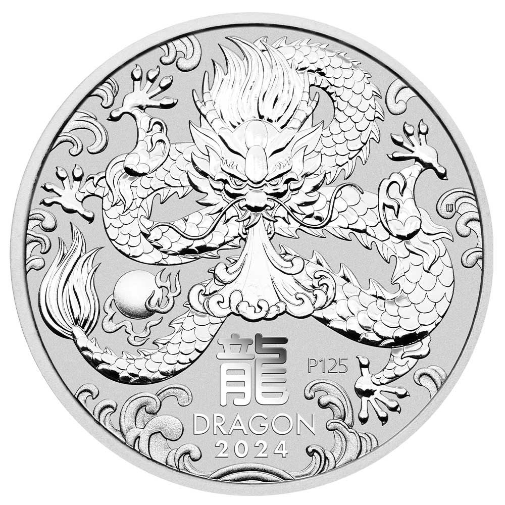 2024 Australian Silver Perth Dragon 1-oz .9999 Fine BU - ModernCoinMart