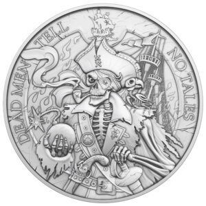 1-oz Dead Men Tell No Tales Design .999 Fine Silver Round