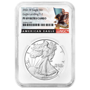 2021-W $1 1-oz T2 Proof American Silver Eagle NGC PF69UC Black Label