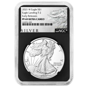 2021-W $1 1-oz T2 Proof American Silver Eagle NGC PF69UC ER ALS Label Retro Core