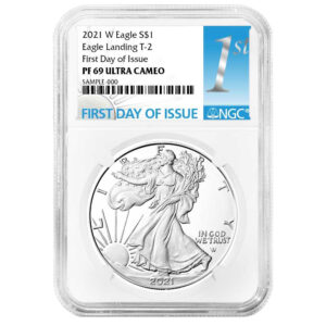 2021-W $1 1-oz T2 Proof American Silver Eagle NGC PF69UC FDI First Label