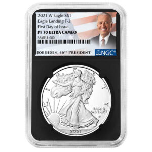 2021-W $1 1-oz T2 Proof American Silver Eagle NGC PF70UC FDI Biden Label Retro Core