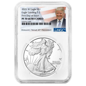 2021-W $1 1-oz T2 Proof American Silver Eagle NGC PF70UC FDI Trump Label