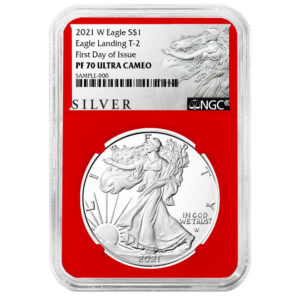 2021-W $1 1-oz T2 Proof American Silver Eagle NGC PF70UC FDI ALS Label Red Core