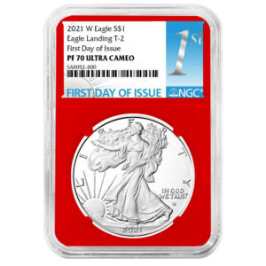 2021-W $1 1-oz T2 Proof American Silver Eagle NGC PF70UC FDI First Label Red Core