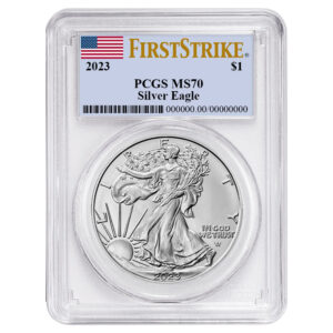 2023 $1 1-oz American Silver Eagle PCGS MS70 FS Flag Label