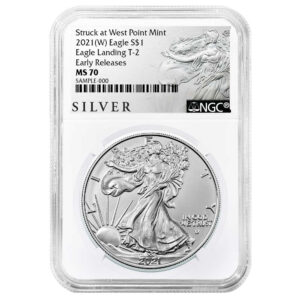 2021 (W) $1 Type 2 American Silver Eagle NGC MS70 ER ALS Label
