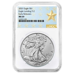 2021 $1 Type 2 American Silver Eagle NGC MS69 ER West Point Star Label