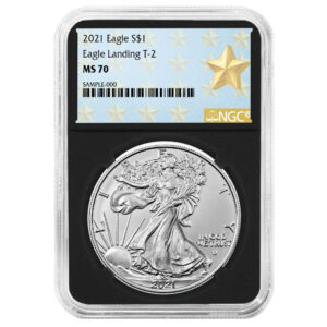 2021 $1 Type 2 American Silver Eagle NGC MS70 West Point Star Retro Core