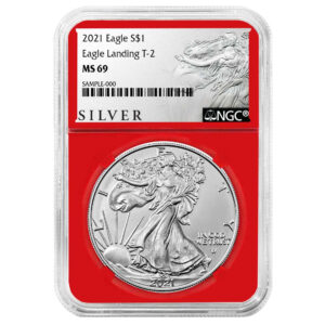2021 $1 Type 2 American Silver Eagle NGC MS69 ALS Label Red Core