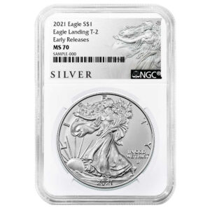 2021 $1 Type 2 American Silver Eagle NGC MS70 ER ALS Label
