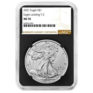 2021 $1 Type 2 American Silver Eagle NGC MS70 Brown Label Retro Core