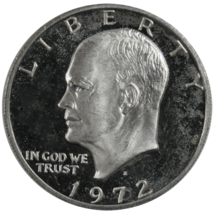 1972-S Proof 40% Silver Ike Eisenhower Dollars Average Circulated $1 Face Value