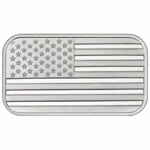 1 Troy oz American Flag .999 Fine Silver Bar Sealed