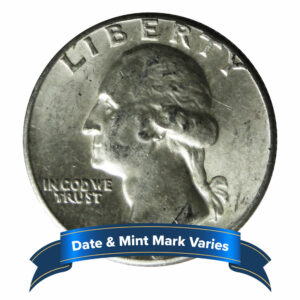 4 Quarters -  $1 Face Value Full Dates 90% Silver Washington Quarters