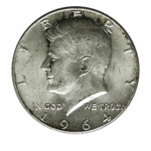 2 Half Dollars - 1964 $1 Face Value Full Dates 90% Silver Kennedy Half Dollars