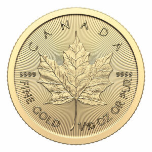 Canada 2024 $5 1/10oz Gold Maple Leafs BU