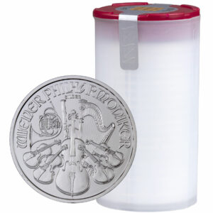 Roll of 20 - Austria 2024 1 oz Silver Philharmonic €1.50 Coin GEM BU
