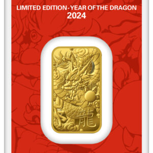 Switzerland 2024 10g Gold Argor-Heraeus Limited Edition Dragon Bar in Assay