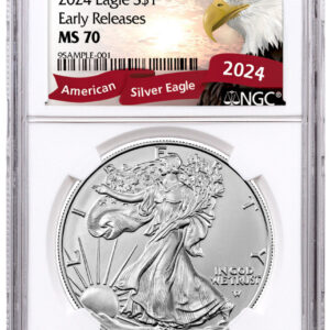 2024 $1 1-oz American Silver Eagle NGC MS70 Early Releases Exclusive Eagle Label