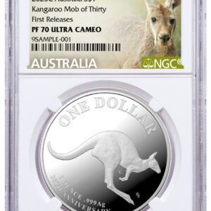 Australia 2023-C 1-oz Silver Kangaroo Mob of Thirty NGC PF70UC First Releases