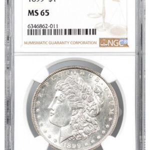 1899 Morgan $1 Silver Dollar NGC MS65