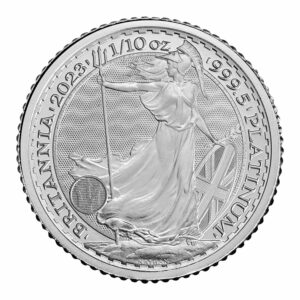 Great Britain 2023 £10 1/10 oz Platinum Britannia King Charles III Effigy Brilliant Uncirculated
