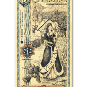 2023 5 New Hampshire Goldback Aurum 24kt Gold Foil Note