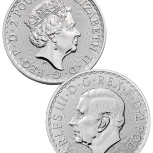 2-pc Great Britain 2023 £2 1-oz Silver Britannia King and Queen BU Set