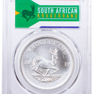 2019 South Africa 1 oz Silver Krugerrand 1 Coin PCGS MS70 FS South African Krugerrand Label