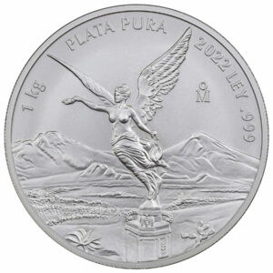 2022-Mo Mexico 1 Kilo Silver Libertad Coin BU