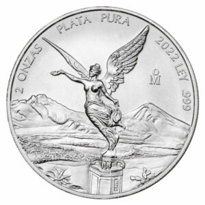 2022-Mo Mexico 2 oz Silver Libertad Coin BU