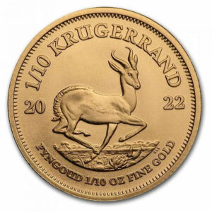 2022 South Africa 1/10 oz Gold Krugerrand Coin BU